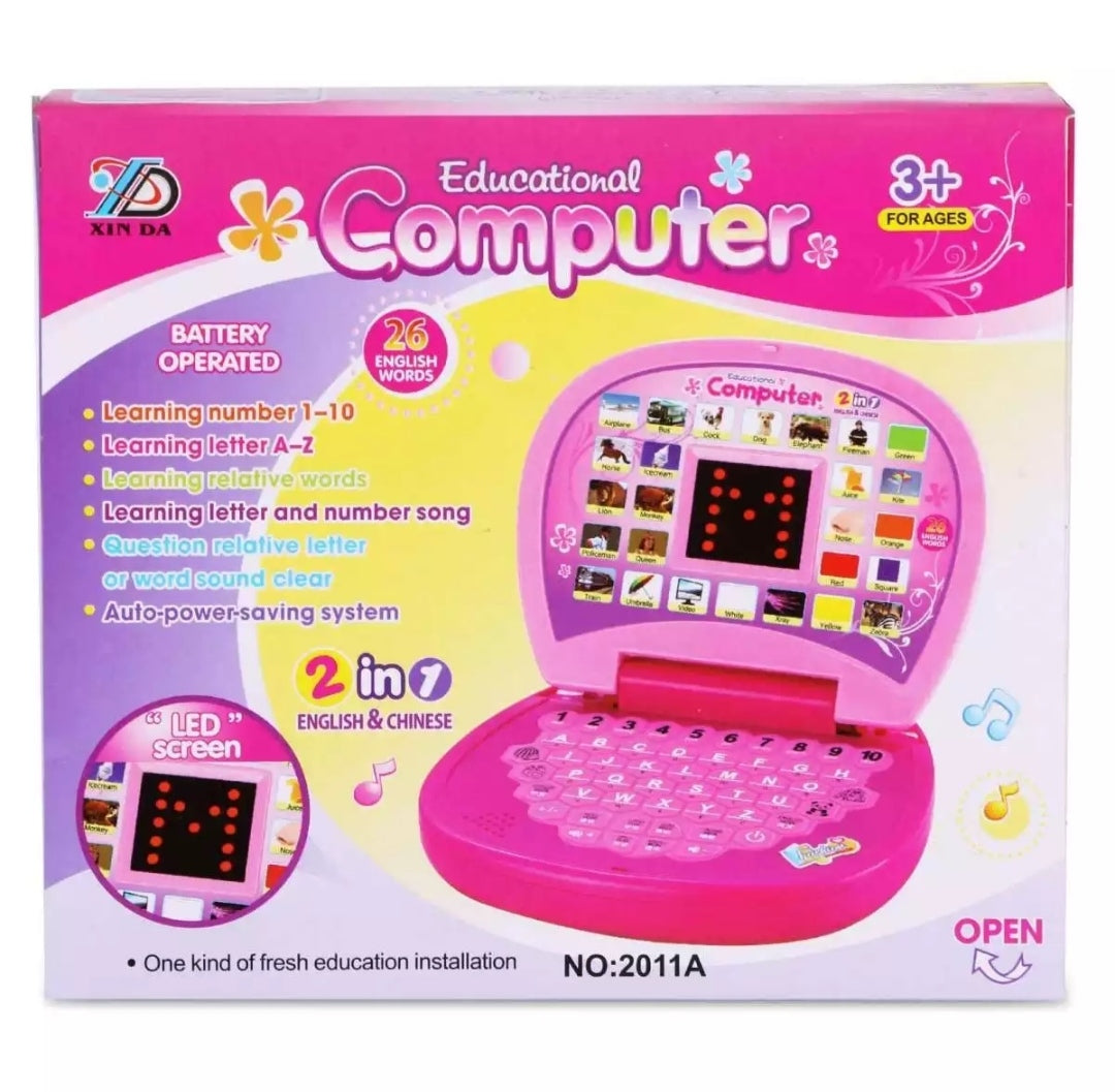 Educational Toys- Kids Learning Mini Laptop Toy with LED Display and Music